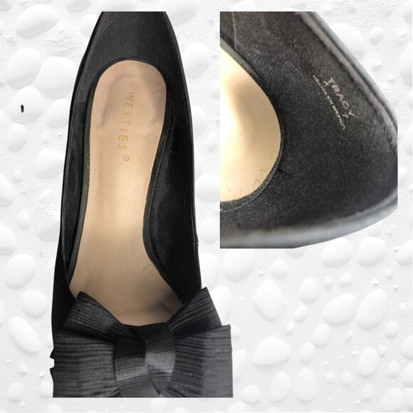 ๐ Westies "Tracy" Black Satin Stilettos - Size 7 ๐ - Picture 6 of 9